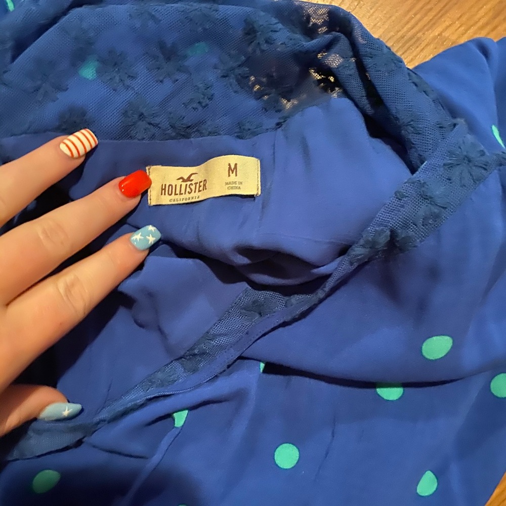 Blue polka dots dress